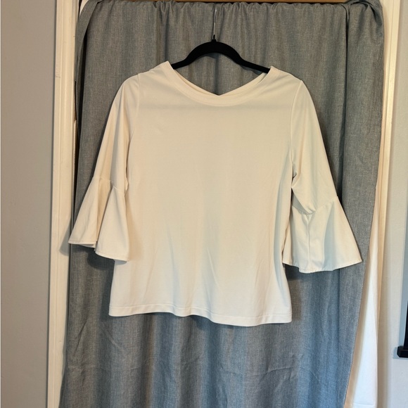 Uniqlo White Top with Flare Sleeves - Picture 1 of 5